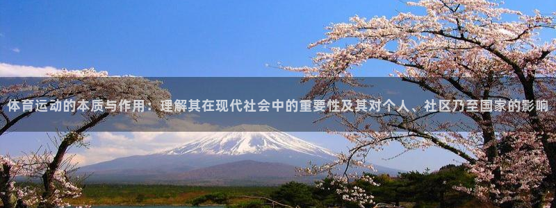 oety欧亿：体育运动的本质与作用：理解其在现代社会中的重要性及其对个人、社区乃至国家的影响