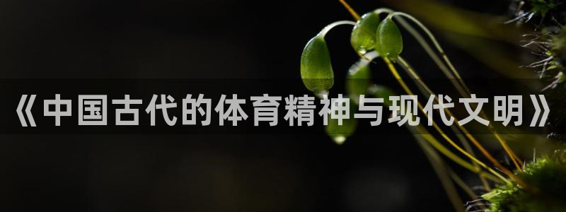 oety欧亿：《中国古代的体育精神与现代文明》
